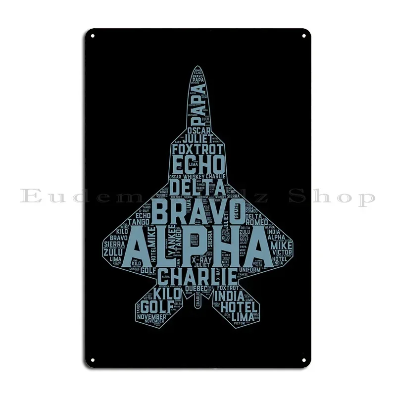 Full Phonetic Alphabet Metal Sign Retro Customized Personalized Garage Retro Tin Sign Poster