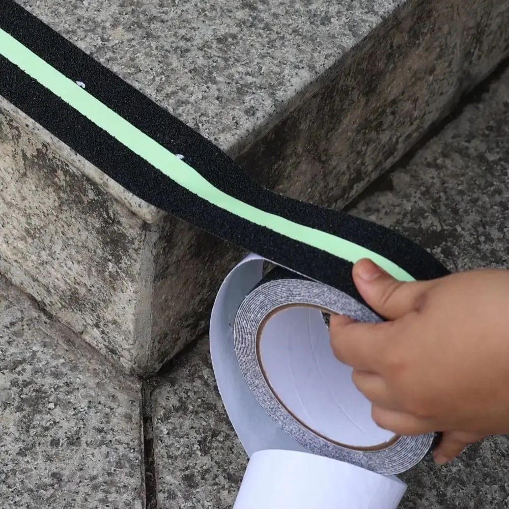 Glow in the Dark Anti Slip Tape Green Stripe 5CM x 5M Traction Tape Abrasive Surface Self-adhesive Non Skid Safety Tape
