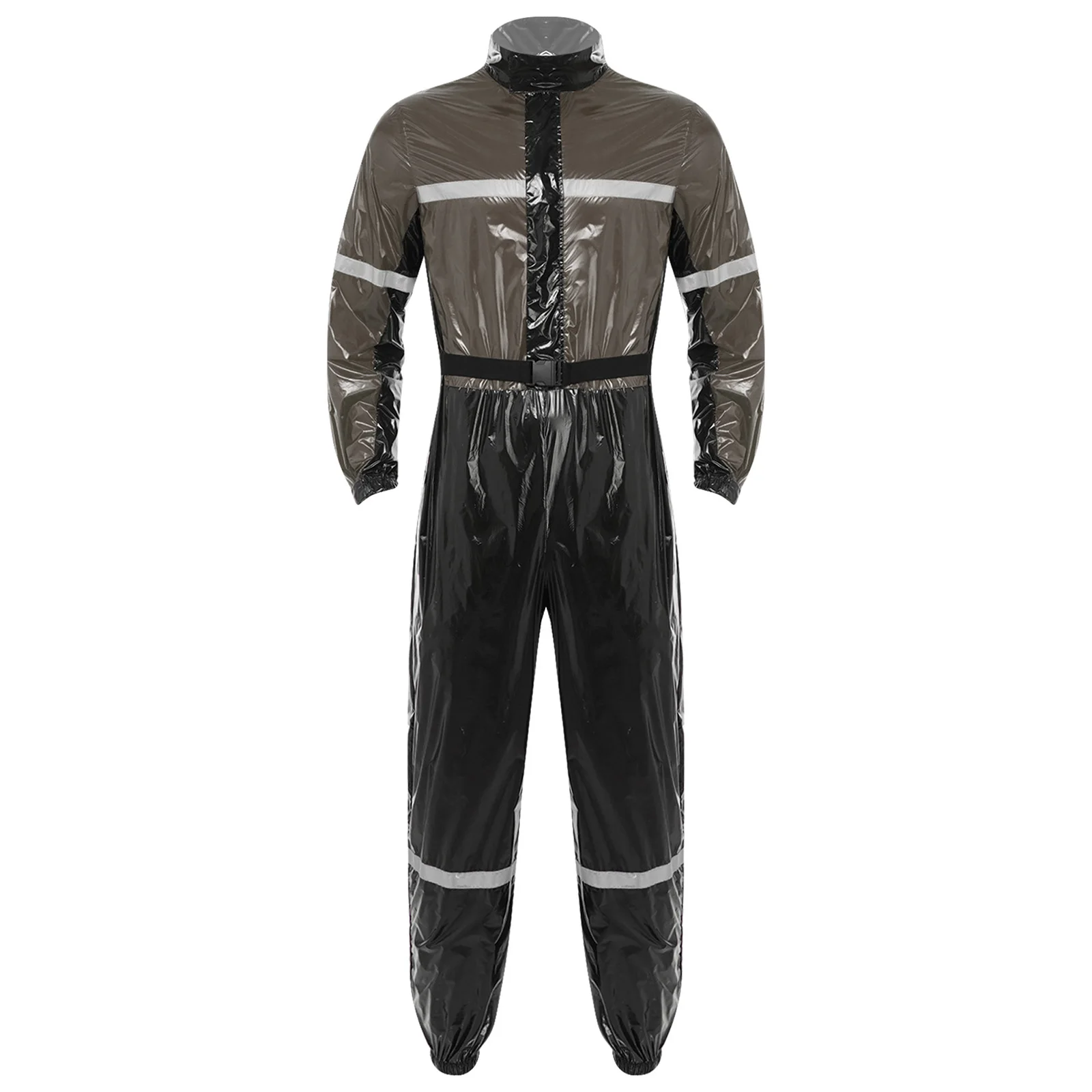 بدلة قفز عامة بحزام بسحاب أمامي للرجال، أزياء ورشة عمل شرائط عاكسة مقاومة للماء، ملابس عمل #3