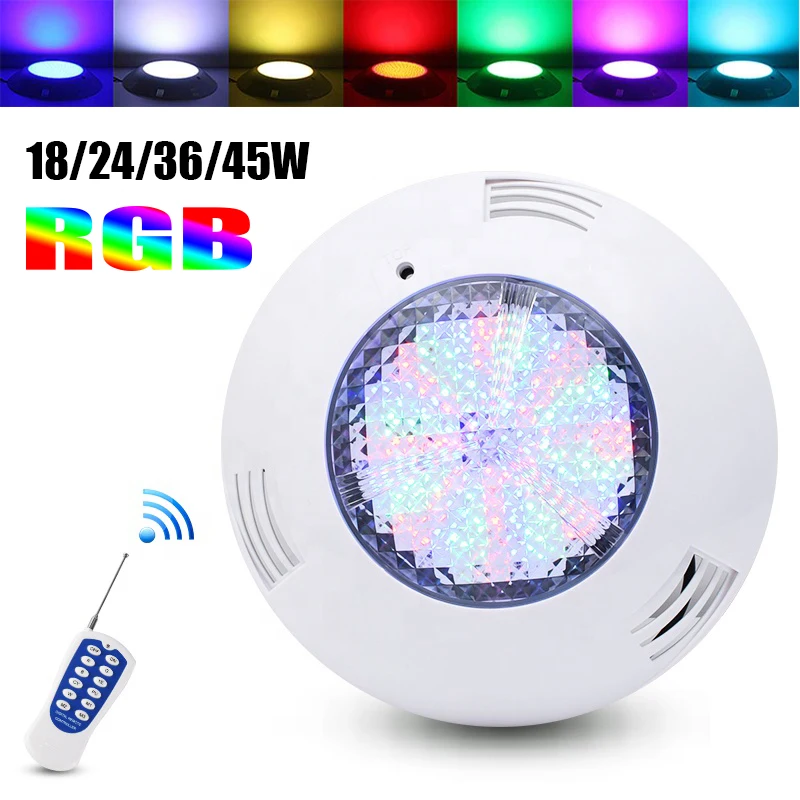 RGB NEW 18/24/36/45/45W LED Underwater Swimming Pool Lights Color Changing AC12V IP68 Waterproof Lamp with Remote Controller