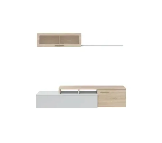 

l # Modern TV Stand Storage Table for Living Room Console Table with Storage Shelves