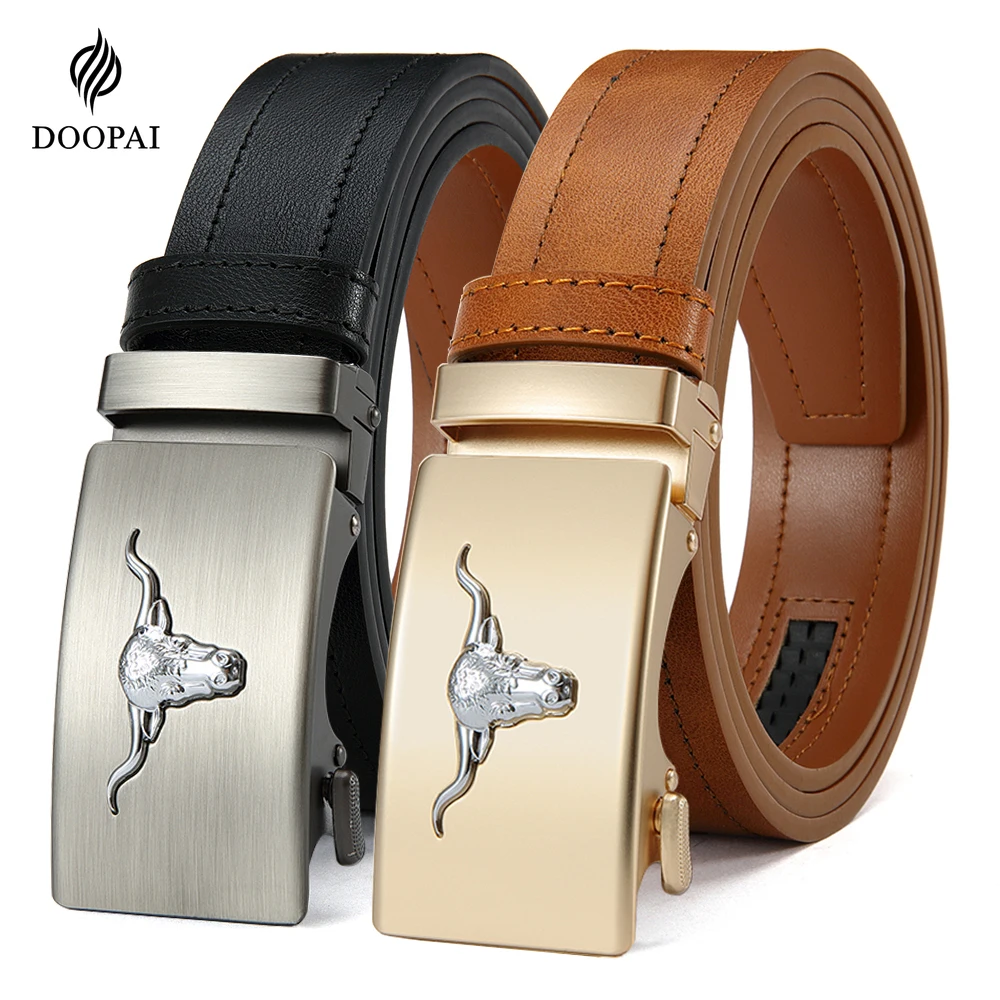 

Men's Belt Metal Luxury Brand Automatic Buckle High-quality PU Leather High-quality Men's Business Casual Belt 2PCS