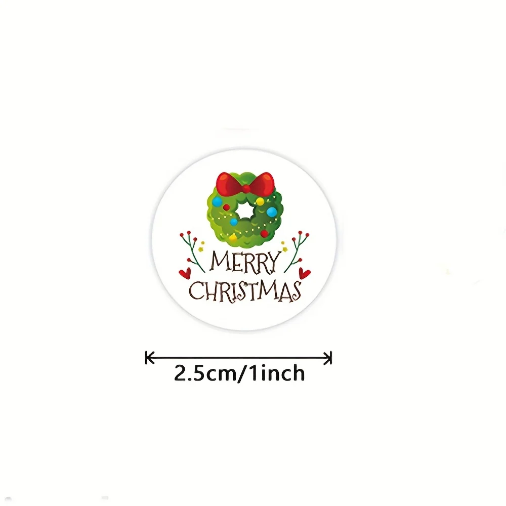500pcs Merry Christmas Stickers,Assorted Designs for Festive Holiday Labels,Party,Envelopes,Stationery,Cards,Gift Sealing