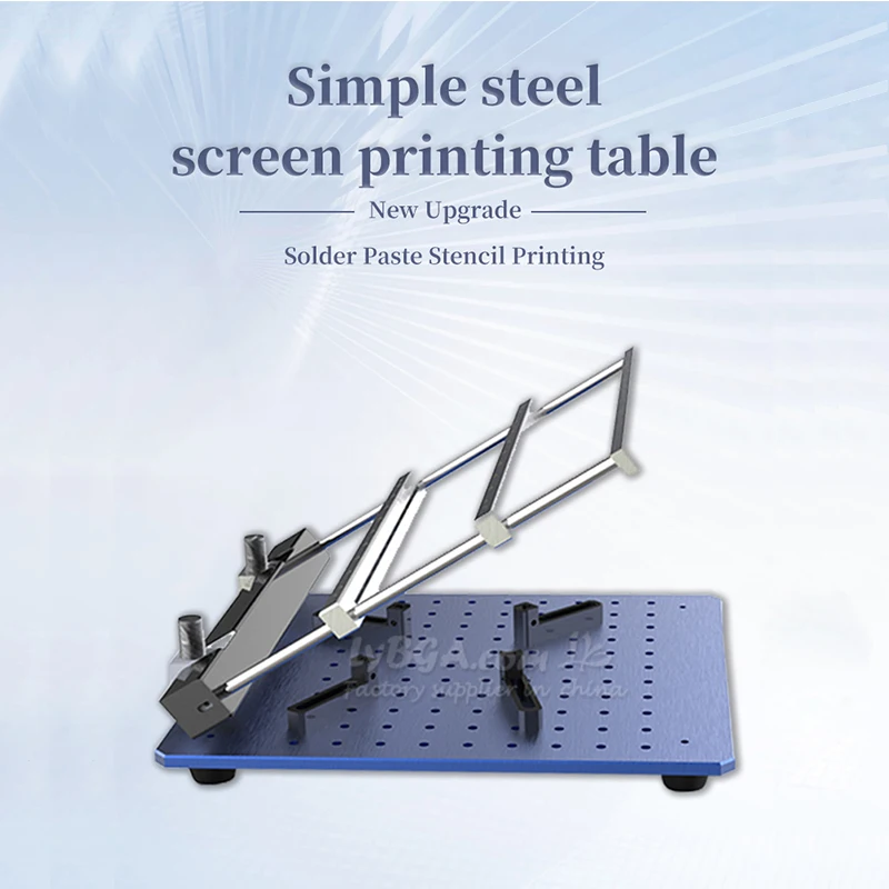 LY Mini PCB Stencil Chip Repair SMT Solder Paste Printer Manual Silkscreen Red Glue Printing Platform For Small Motherboards