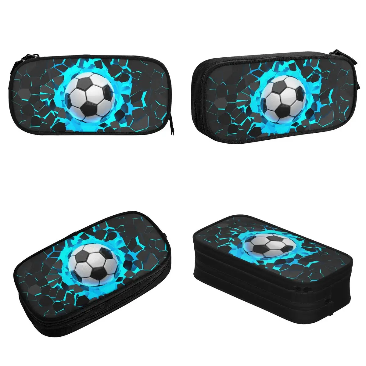 Soccer Football Balls Pencil Cases Classic Sports Pen Holder Bag Girls Boys Big Capacity Students School Cosmetic Pencilcases