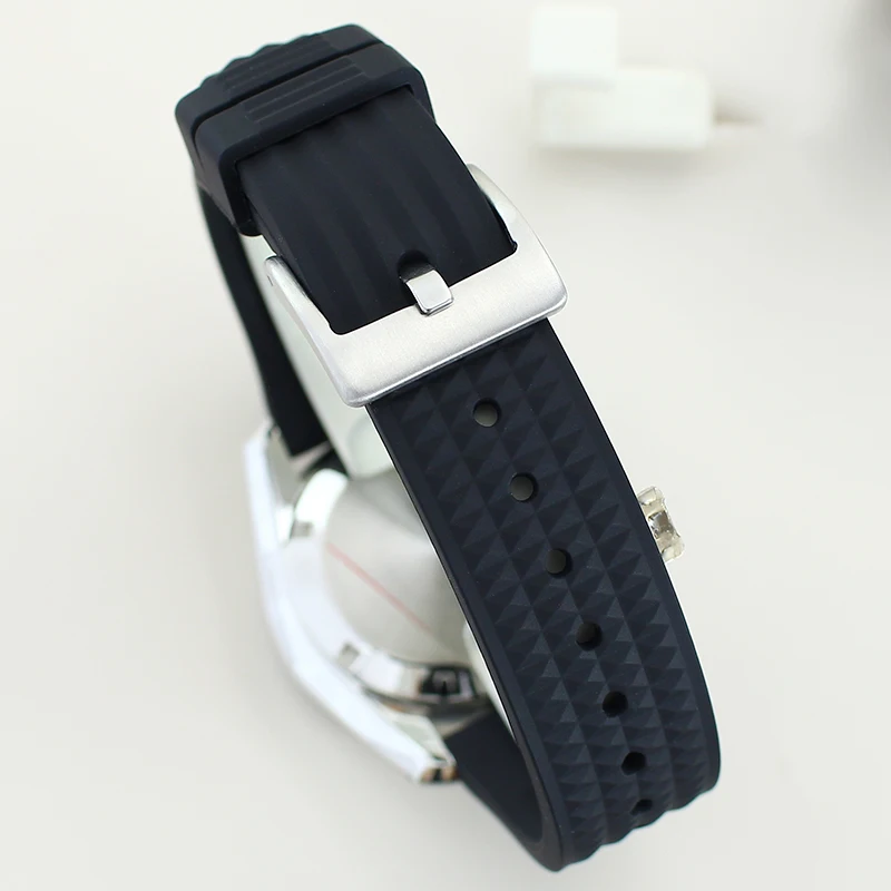 Серебристые/черные часы 42 мм, корпус nh35, ремешок с сапфировым стеклом для NH35, NH36, NH34/38, механизм, модифицированный циферблат 28,5 мм, аксессуары для часов