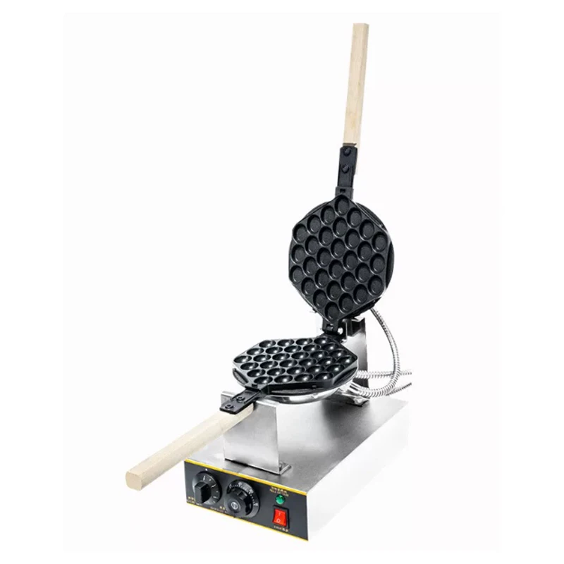 1400W Electric Hong Kong Bubble Egg Waffle Maker Adjustable Temp Eggettes Egg Puff Machine for Snack Shop
