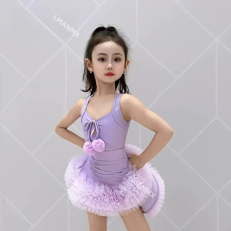 فستان ممارسة تنورة الرقص اللاتينية للفتيات فستان صيفي جديد لعام 2025 عالي الأداء