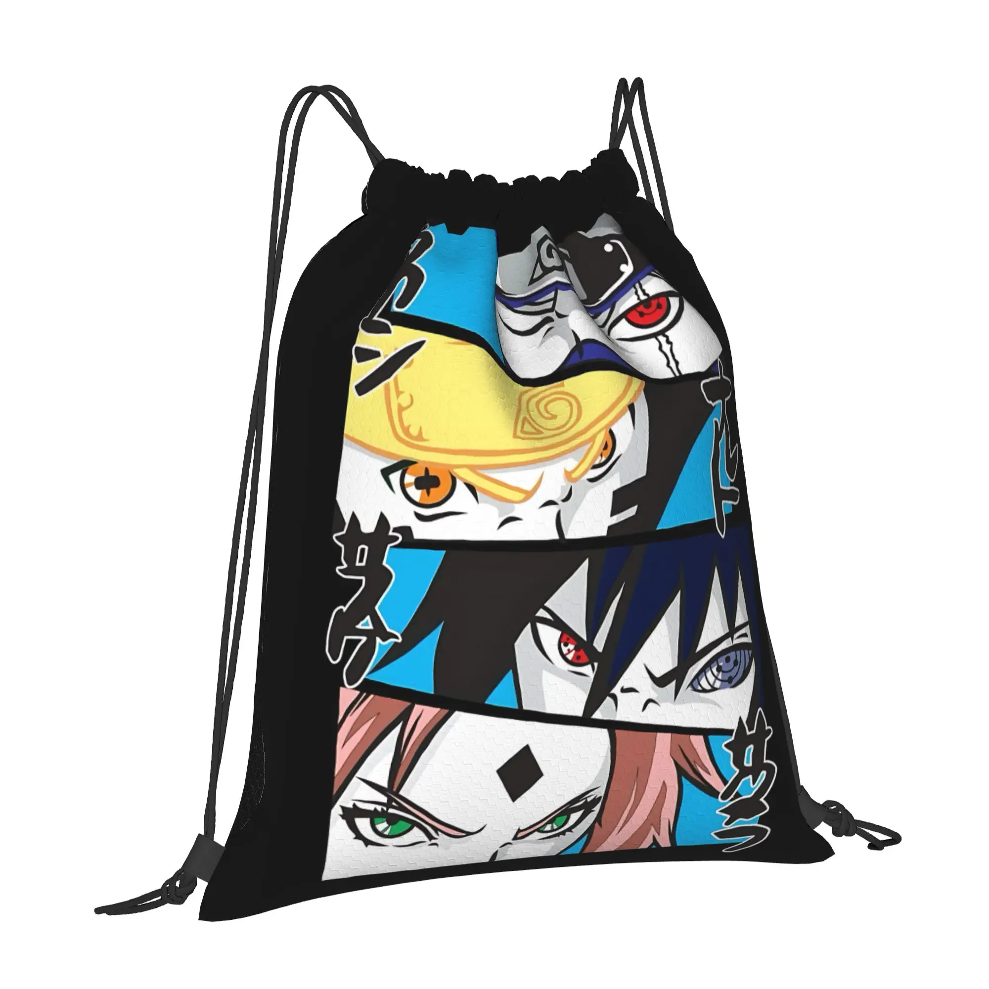 gym Pouch Naruto anime comic  Drawstring Bags Gym Unisex Storage Organize Bundle Pocket Rope Bag