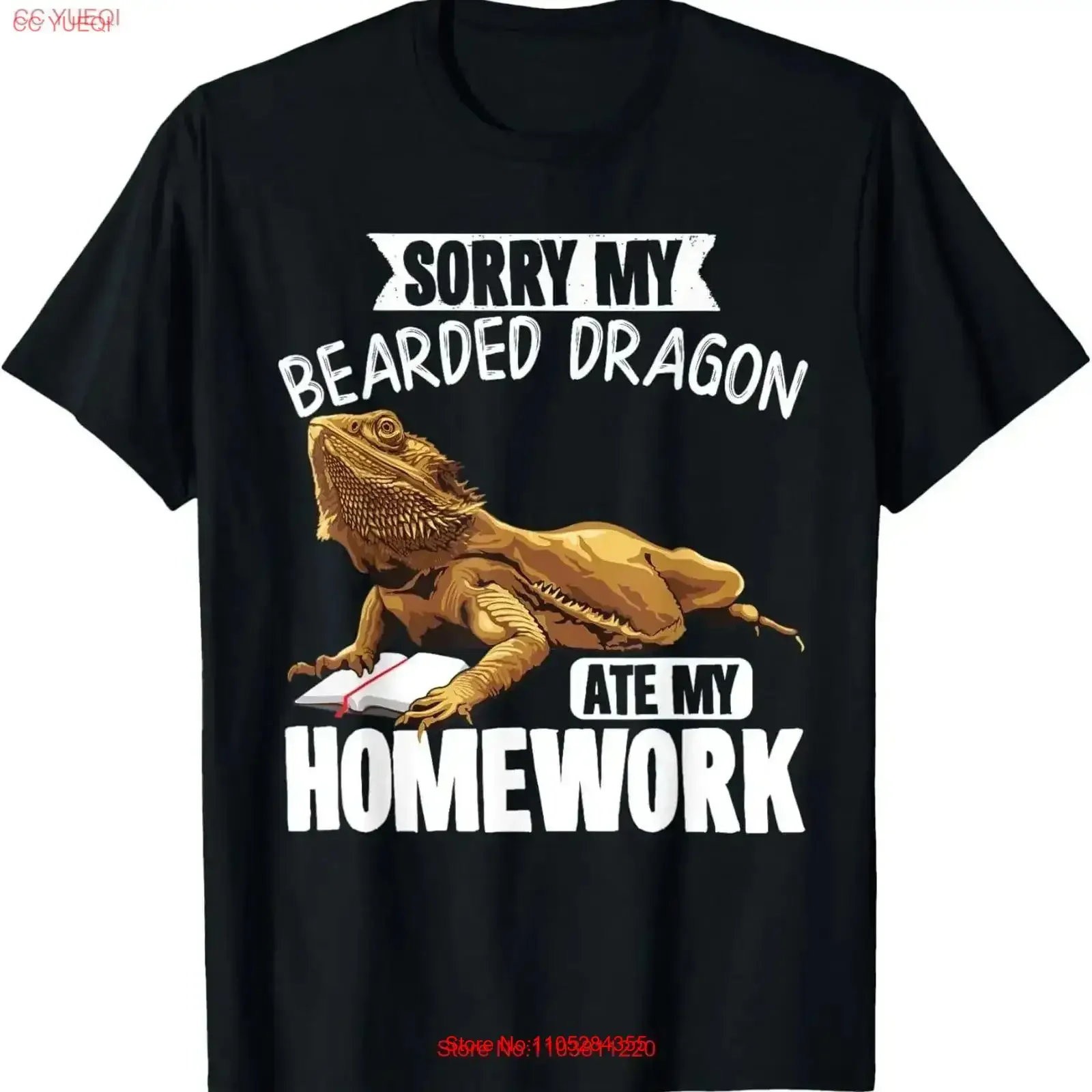 Sorry My Bearded Dragon Ate Homework Reptiles T Shirt vintage Washed Versatile Stretched Slightly Comfortable graphic homme