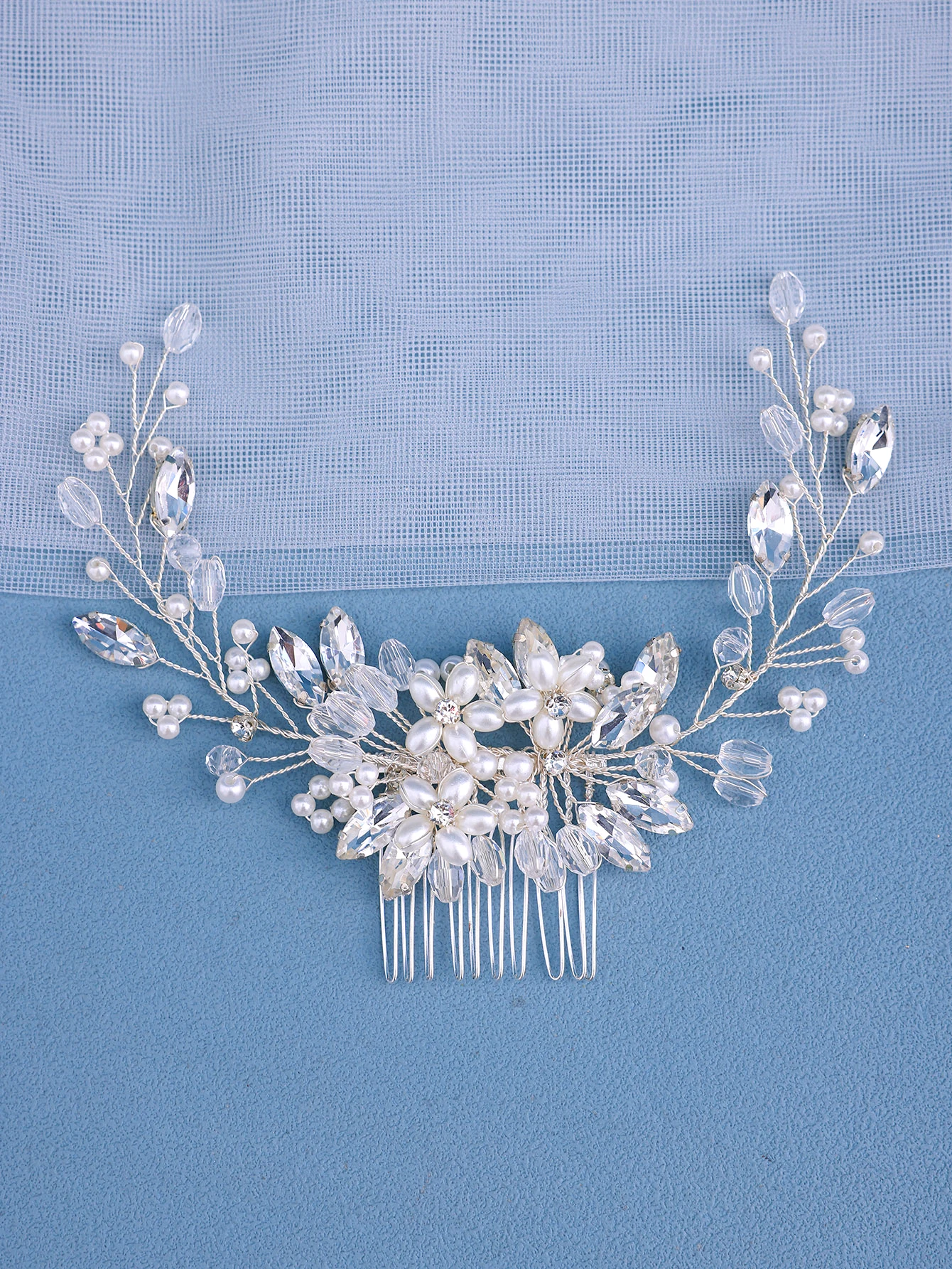 Bride Wedding Hair Combs White Simulated Pearl Hairpins Side Clips for Women Girls Bridal Hair Styling Jewelry Festival gifts image 3