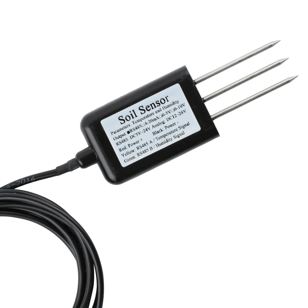 Boden temperatur Feuchtigkeit sensor Sonde analoge Bodenfeuchte detektor Sensoren RS485 Ausgang 0-5V 0-10V 4-20ma IP68 Schutz – Detail 9