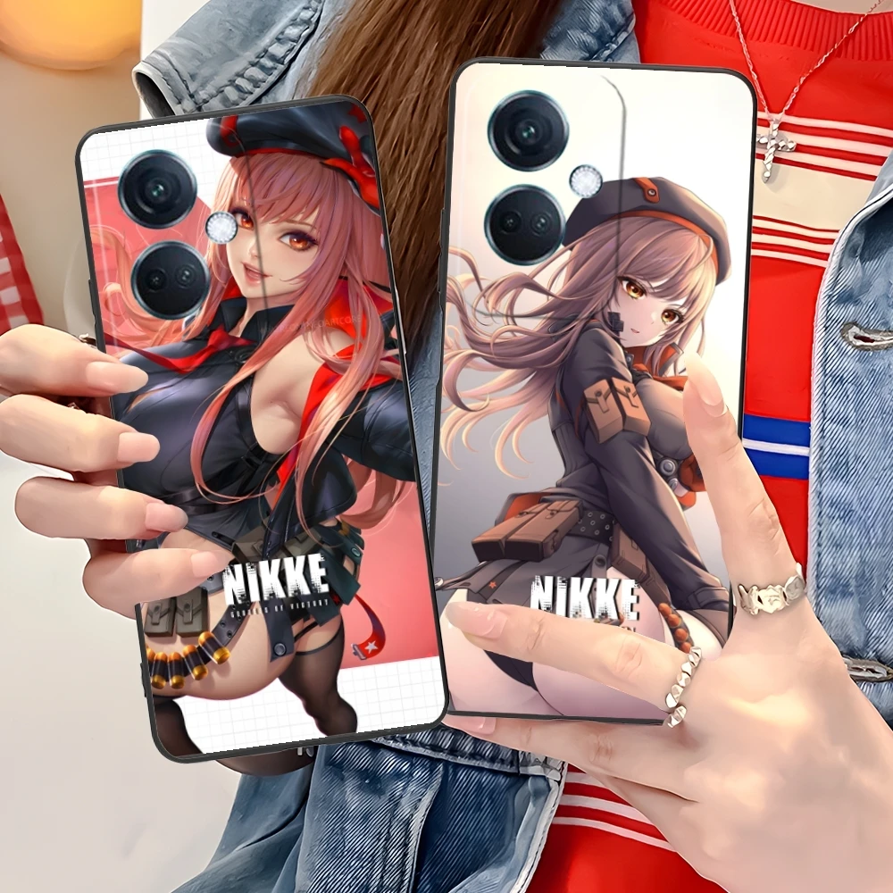 Goddess NIKKE Rapi Mobile Cell Phone Case for OPPO Find X5 X3 X2 A93 Reno 8 7 Pro A74 A72 A53 Black Soft Phone Cover Shell