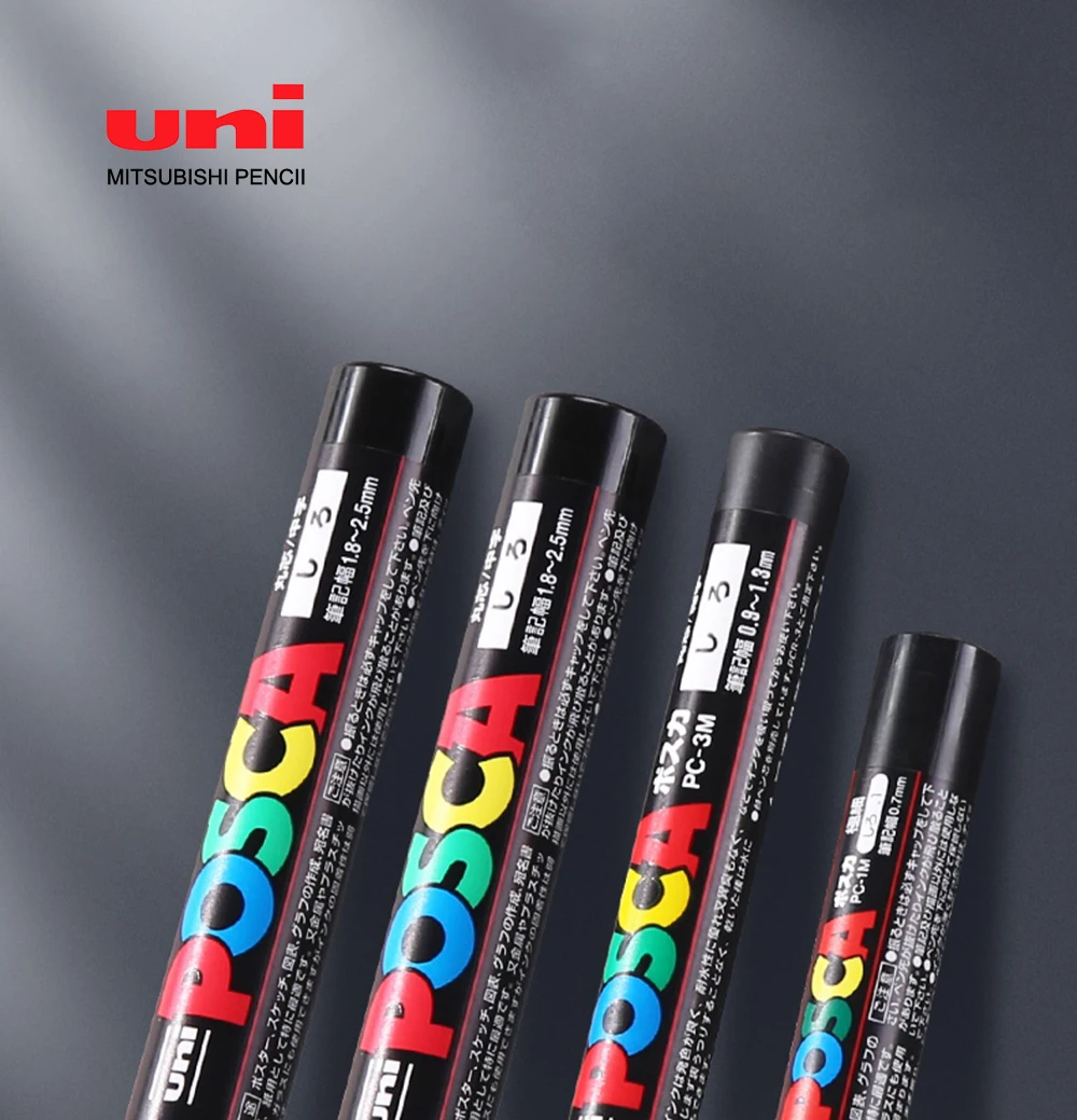 1 stücke UNI Posca Graffiti Werbung Marker Kunst Liefert PC-1M 3M 5M Graffiti Acryl Marker POP Poster Stift/permanent Farbe Stift – Detail 3