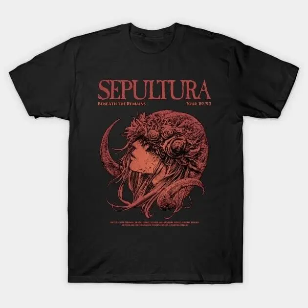 Camiseta de banda de Sepultura, camiseta Mental pesada, regalo para amantes del Rock