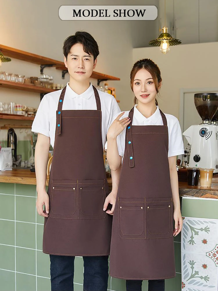 مريلة عمل قماشية ممتازة مقاومة للماء - حماية شديدة التحمل للاستخدام الاحترافي في المطاعم والمقهى والفقاعات