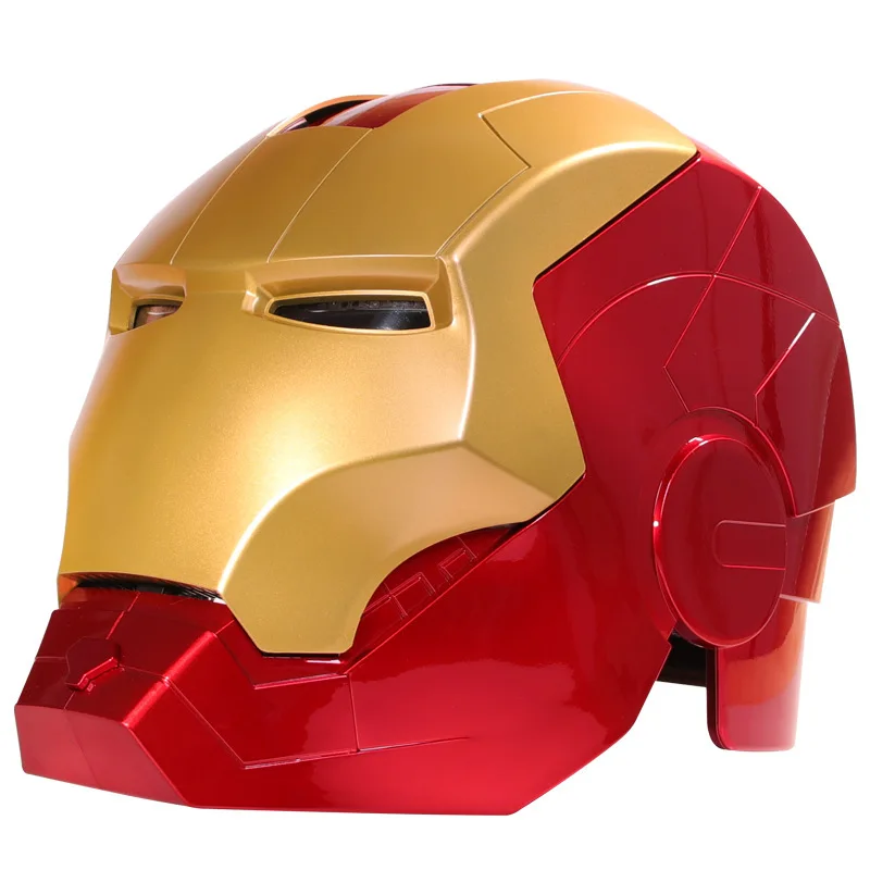 Marvel Iron Man Casco Controllo vocale Mk5 Maschera Apertura e chiusura automatica Copricapo luminoso Modello braccio Cosplay Prop Regalo