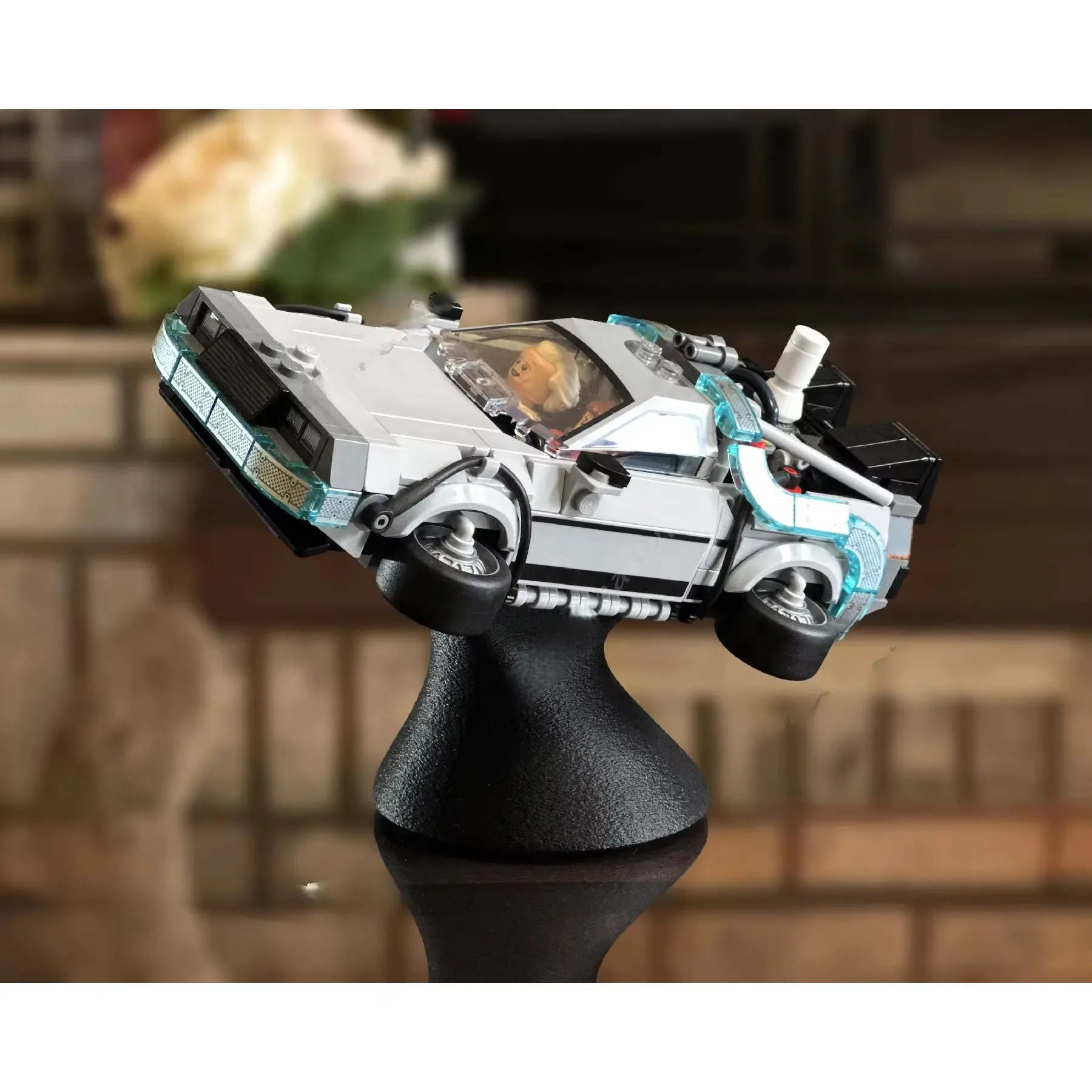 Suitable for 77256 Time Machine Return to the Future Base for Speed Racing Series Building Blocks Display Stand