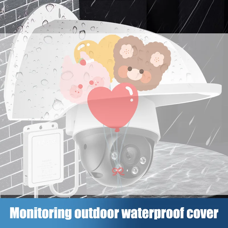 Universal sunshade and rainproof camera cover, suitable for outdoor cameras, including dome and  cameras.