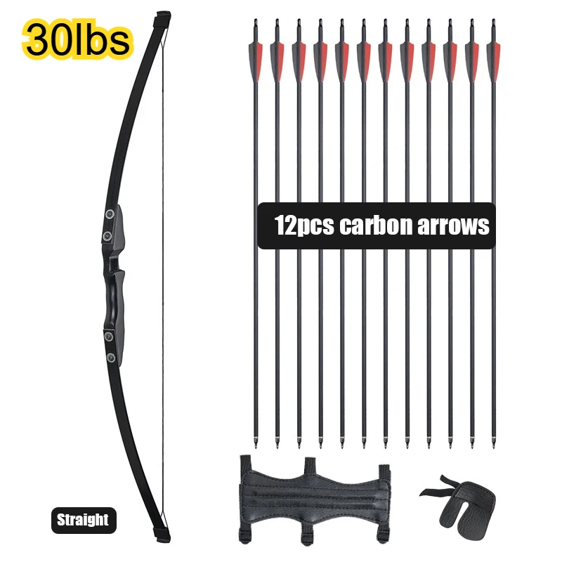 30/40lbs Recurve-/Gerader Rechtshandbogen für Kinder und Erwachsene – Ideal für Anfänger, Outdoor-Sport, Zielschießen und Bogenschießtraining