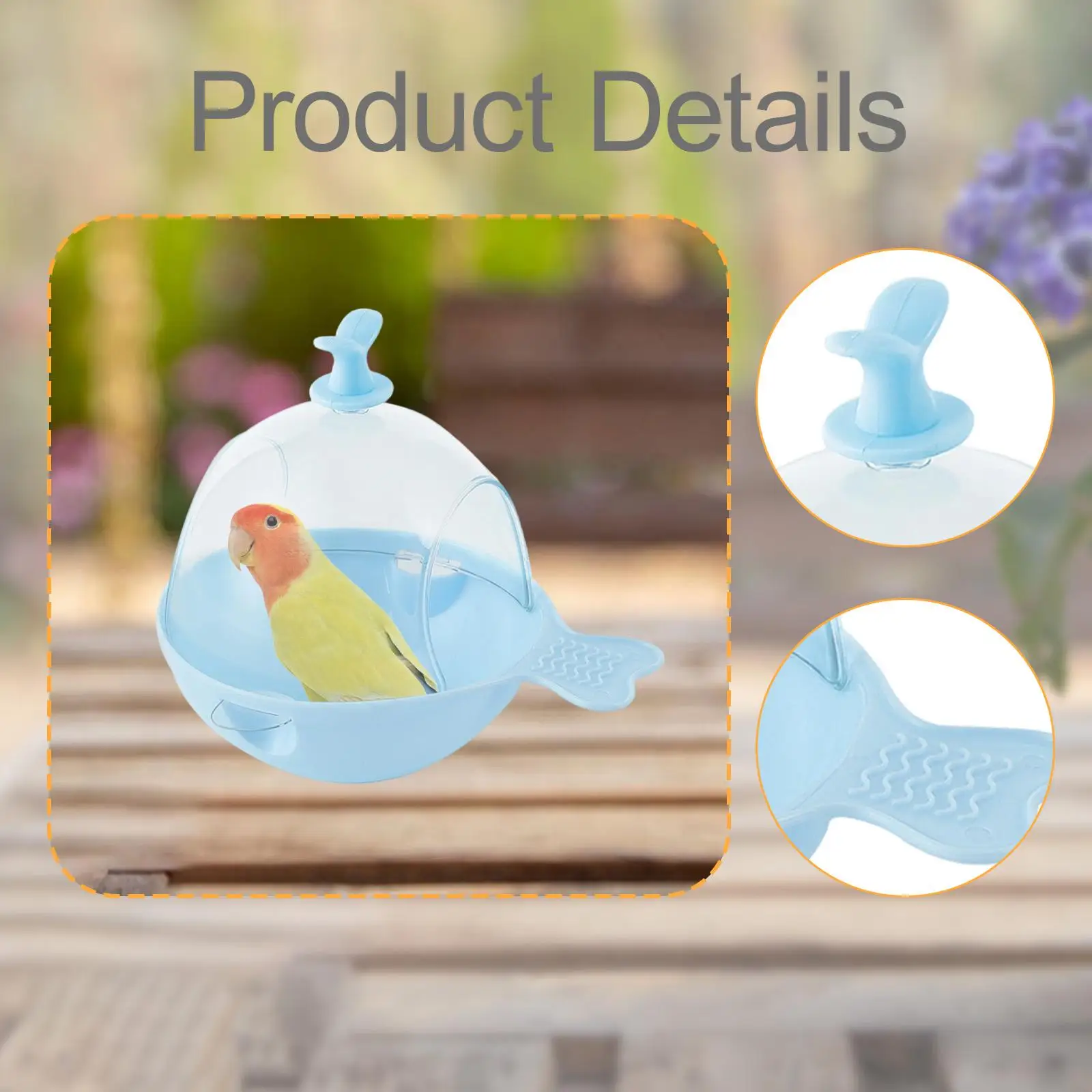 حمام الطيور للقفص صندوق حمام معلق مستلزمات الحيوانات الأليفة ملحقات قفص العصافير المحمولة حوض استحمام الببغاء للبببغاء #5