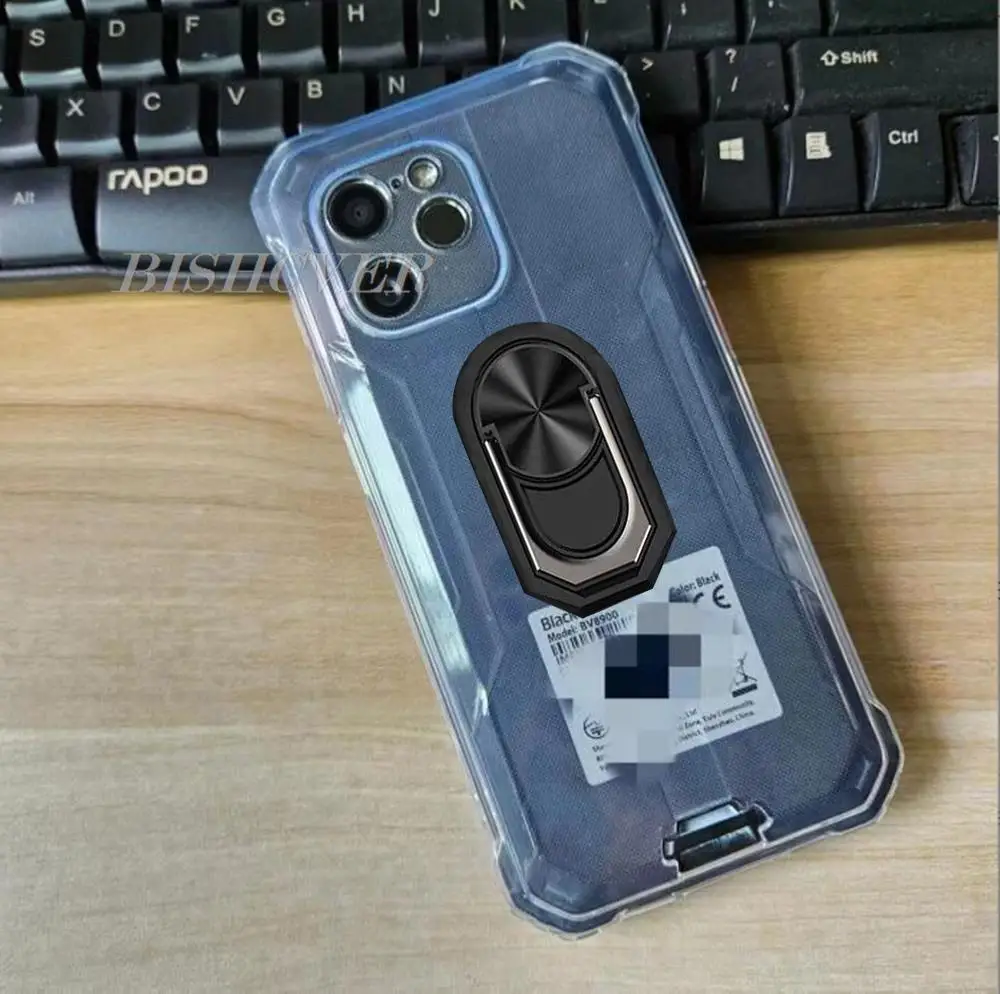 Odporny na wstrząsy uchwyt pierścieniowy do Blackview BV8900 6.5 "Blackview BV8900 BV 8900 Pro Case miękki silikonowy uchwyt ochronny TPU