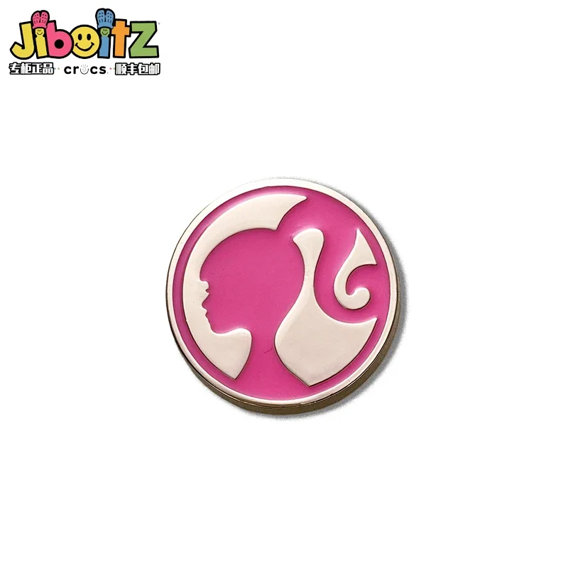 Barbie Series Cute Pink Sheo Charms for Sandals Clogs Y2k Fashion Cartoon Pearl Diamond Shoe Decoration Kids Gifts