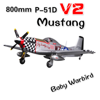 FMS 800mm Mini P51 P-15D Mustang V2 BBD 4CH 2S EPO PNP RC Airplane Warbird Hobby Model Plane Aircraft Avion EPO Cheap Small