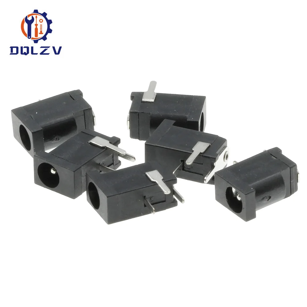 Hot Sales High Quality DC-002 0.3A 50V Black DC Power Jack Socket Connector DC002 3.5*1.3mm 1.3 socket