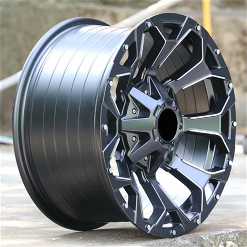 عجلات مقعرة بتصميم على الطرق الوعرة 18 19 20 21 22 بوصة لجنوط Wrangler Pcd 6X139.7 5X139.7 من سبائك الألومنيوم