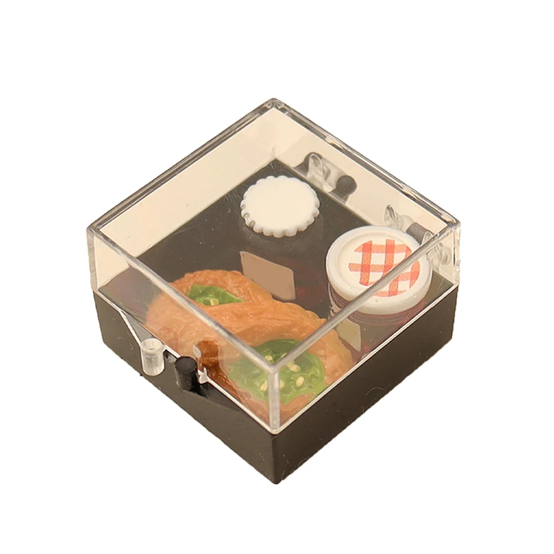 1/12 Casa delle bambole Simulazione Marmellata di pane con scatola di immagazzinaggio Kit Casa delle bambole Mini Dessert Decorazione alimentare Casa delle bambole Scena della cucina Giocattoli