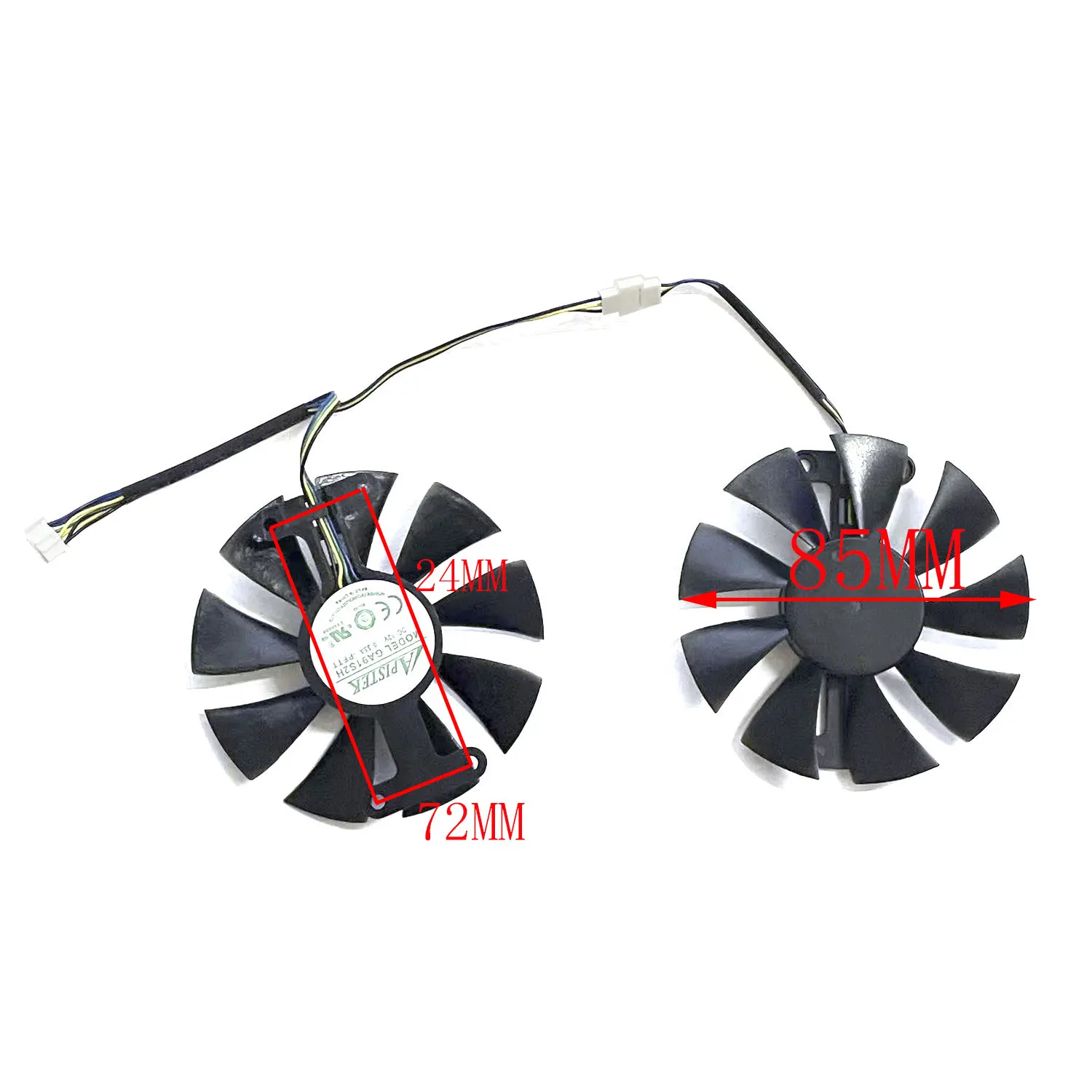 New 85MM 4PIN RX 580 480 470 GPU Cooling Fan for PowerPower Red Dragon Radeon RX 580, RX 480, RX 470 Graphics Card Fan