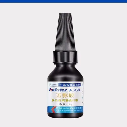 Adhesivo de pegamento UV Kafuter K-306, adhesivo de curado UV, unión de Metal de vidrio de cristal, adhesivo transparente de cristal y vidrio de PVC, 10ml