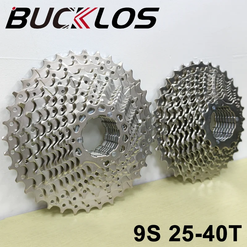 AliExpress BUCKLOS Bicycle 9S Freewheel 25T 28T 32T 34T 36T 40T Bike Cassette MTB Road Bike Sprocket HG Structure Bicycle Freewheel