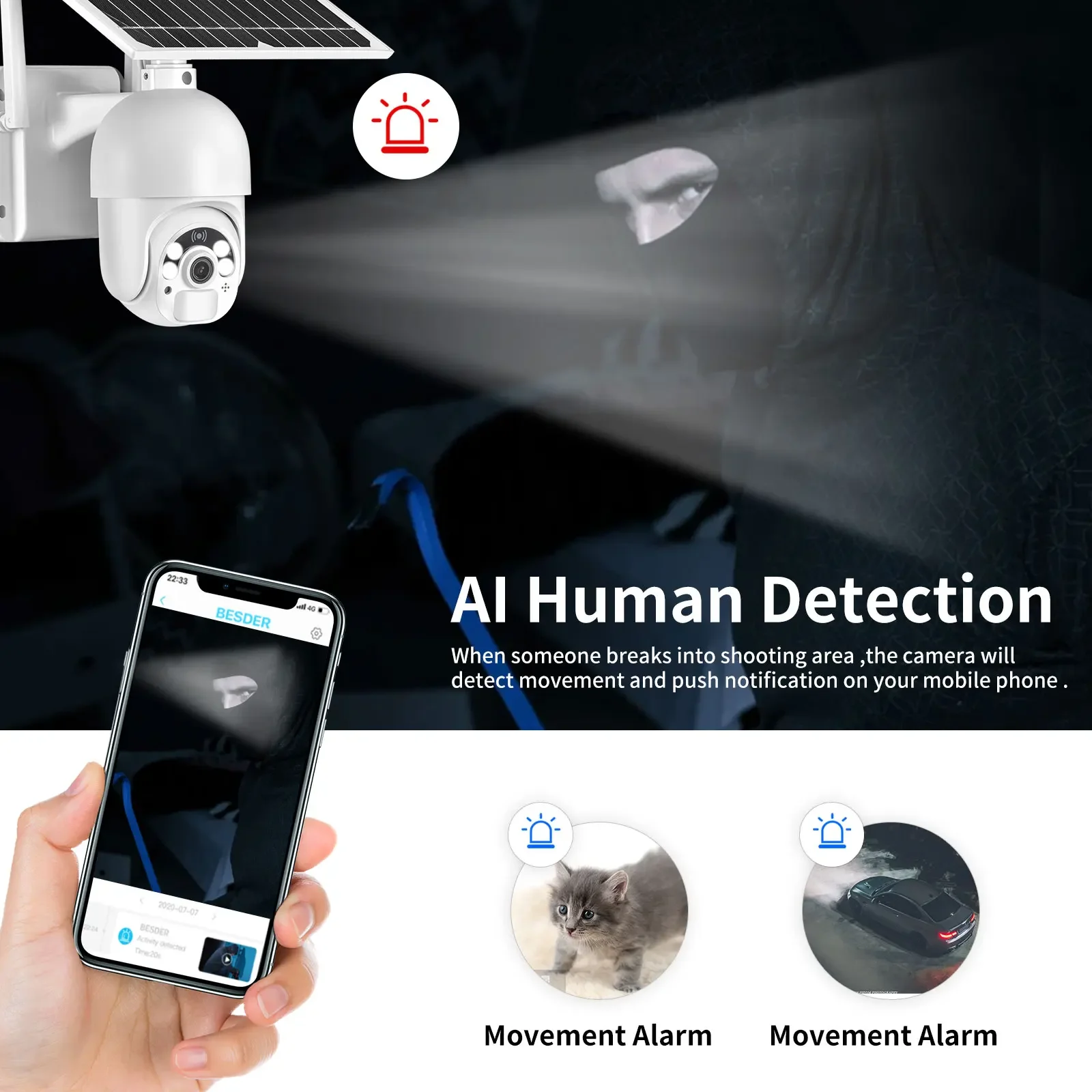 AZISHN 1080P 2.4G WiFi IP กล้อง P2P Two WAY Audio AI Human Detection 4X ซูมดิจิตอลกล้องวงจรปิดความปลอดภัยกลางแจ้งกล้อง SIM 4G