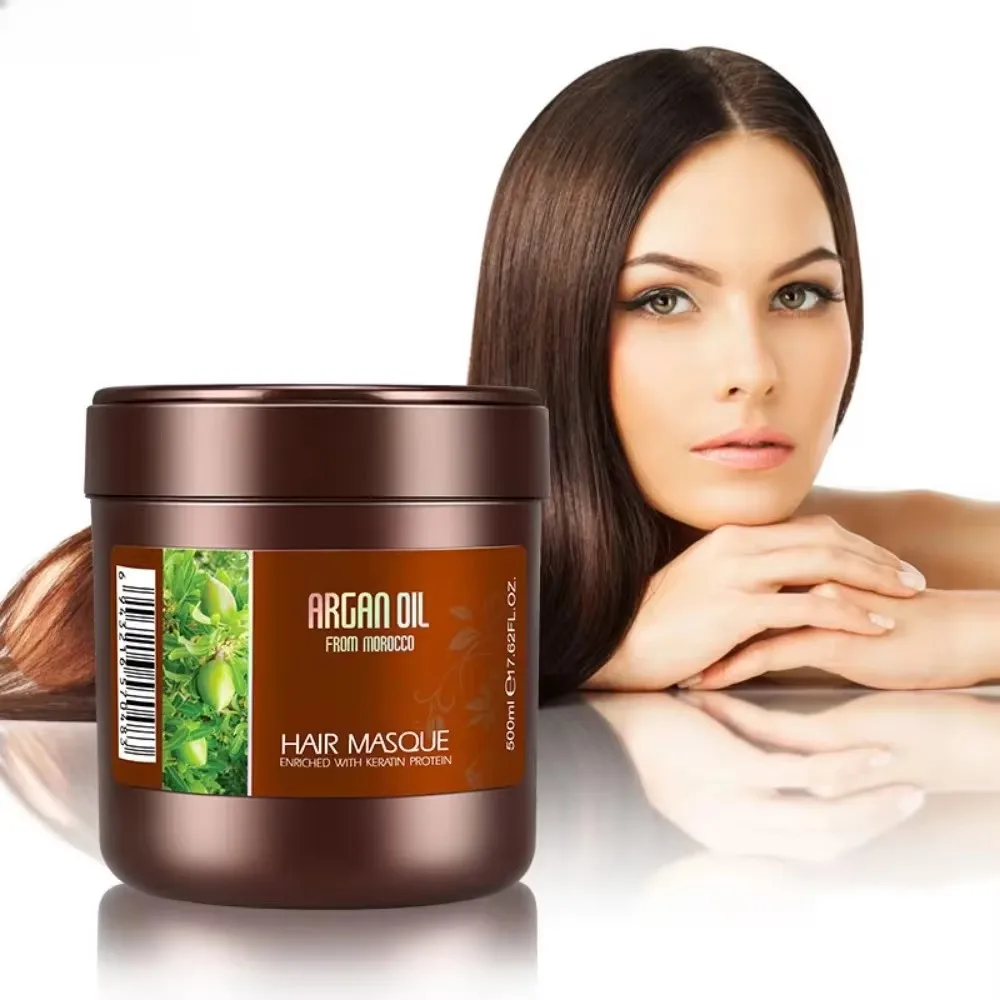 Keratin Argan Oil Hair Mask Deep Conditioner Repair Dry Damaged Frizz Color Treated Bleached Hair Hydrates Stimulate Hair Growth