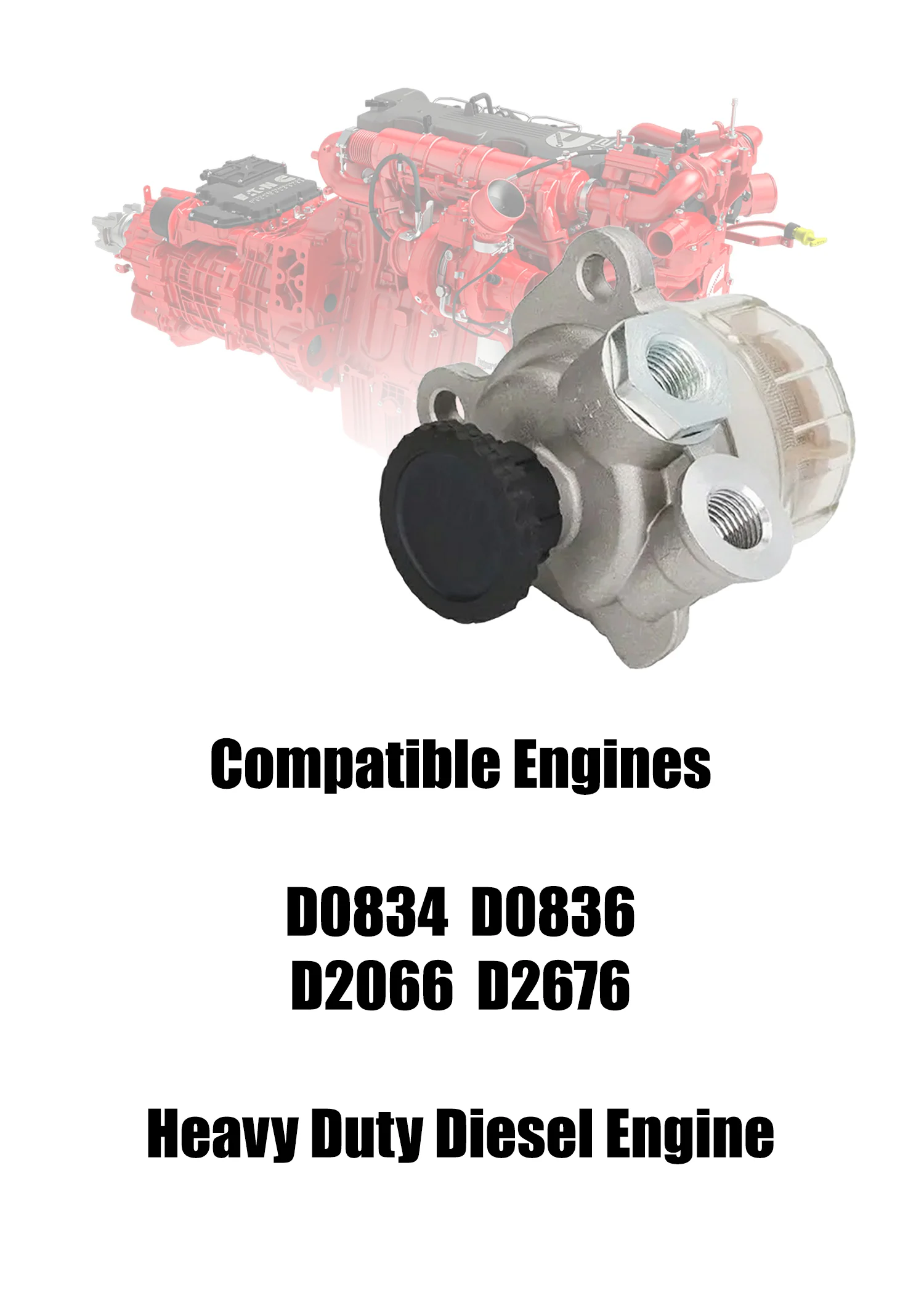Fuel Hand Pump 51121500001 51121500002 H16K01 Manual Fuel Primer For MAN D0834 D0836 D2066 D2676 Engine 2