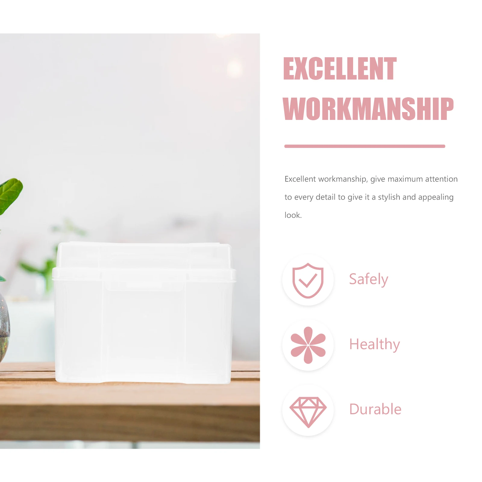 

1 set 1 Set Of Transparent Photo Storage Box Plastic Container For Cards Small Parts Hardware Accessories Electronic Components