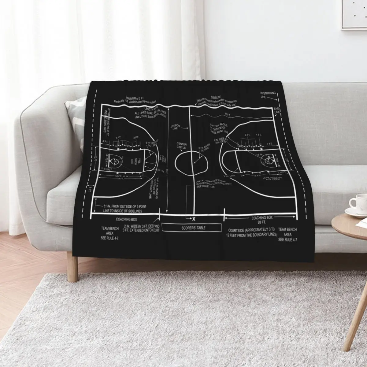 Basketball Court Throw Blanket Blankets For Bed Personalized Gift Bed covers warm for winter Summer for winter Blankets