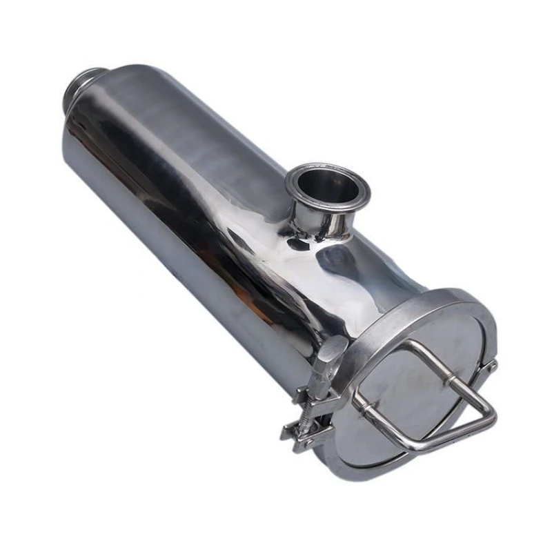 Sanitary stainless steel industrial angle strainer clamp pipe filter