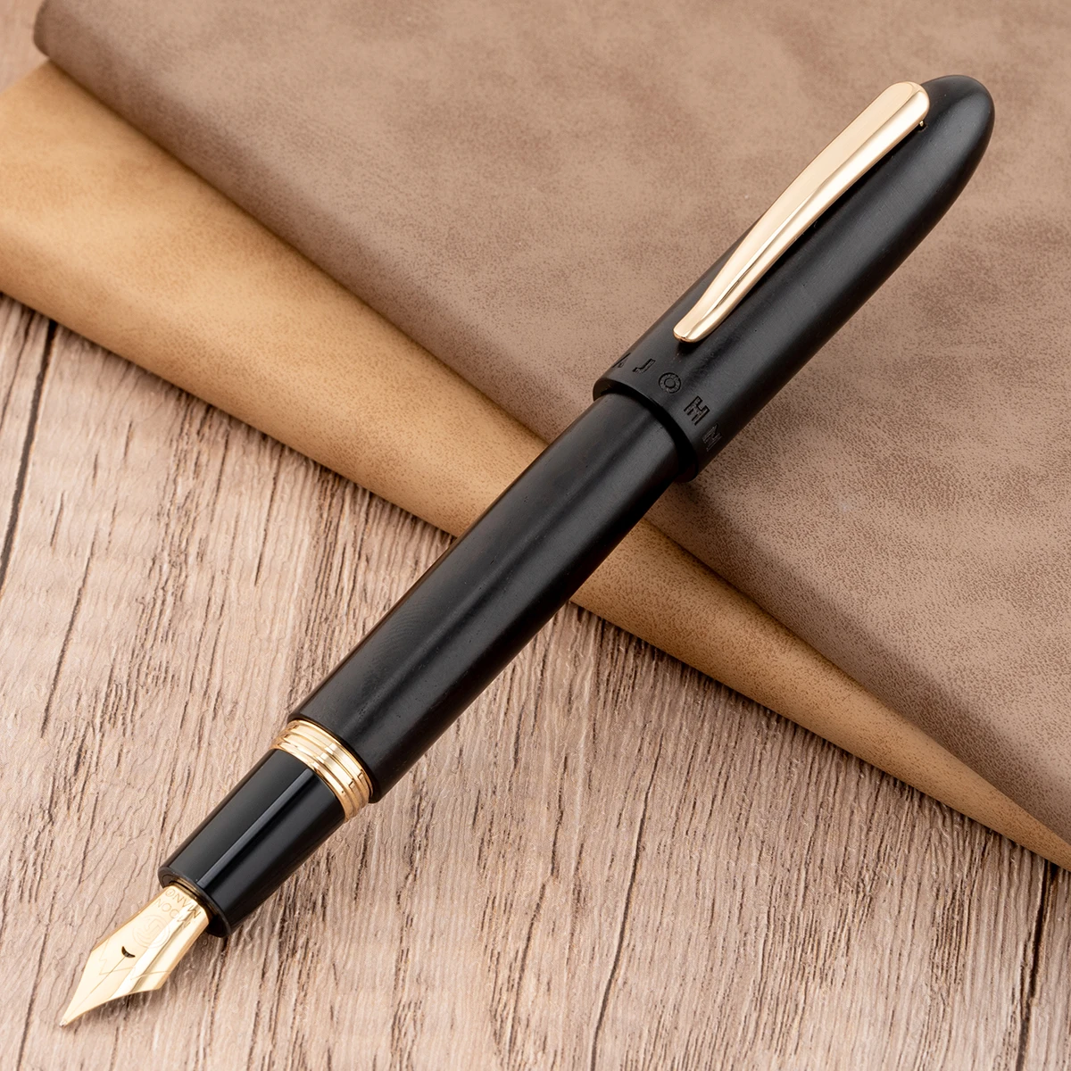 

Majohn Black Natural Wood Fountain Pen M6 Beautiful Pen Iridium Fine 0.5mm Writing Office Ink Pen Gift