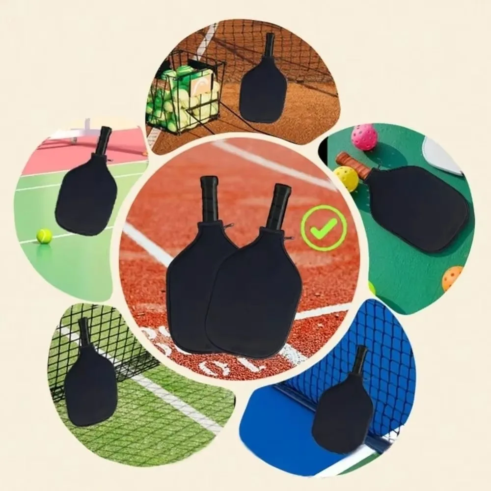 Neoprene Material Pickleball Paddle Cover With Zipper Lightweight Design Pickleball Racket Sleeve Soft Texture