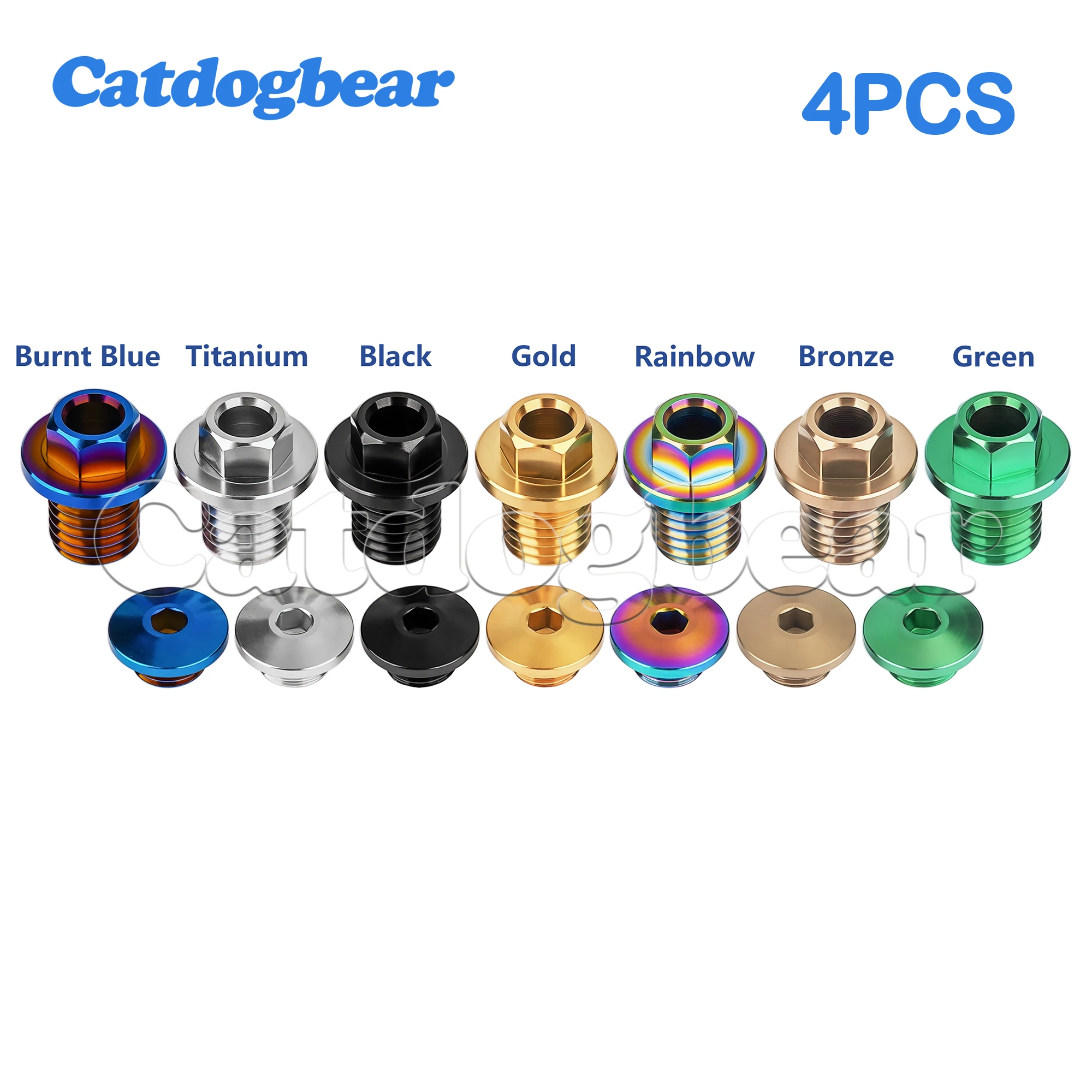 Catdogbear Titanium Bolts M7x4mm/M9x10mm Titanium Road Bike Schaltung Bleed Bolts/Hose Locking Screw