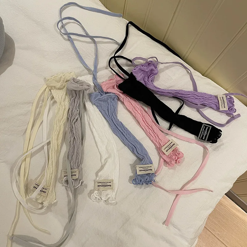 Spitze Brief Etikett DIY Riemen Hand Ärmel für Frauen Sonnenschutz Arm Ärmel koreanische y2k heiße Mädchen Lolita Party Sommer dekorieren Handschuhe