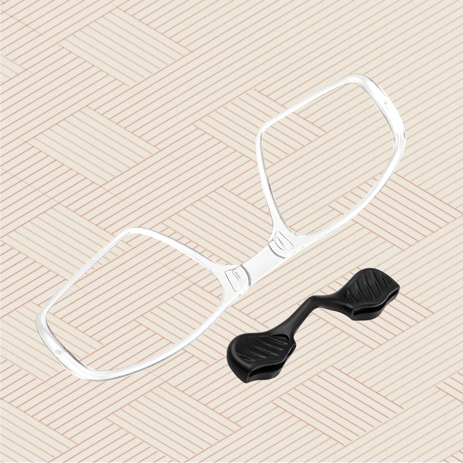 Insert Clip-On Lens Carrier + Large Size Nose Pad for Oakley Radar EV OO9208 OO9211 OO9275 OO9442 OO9510 OJ9001