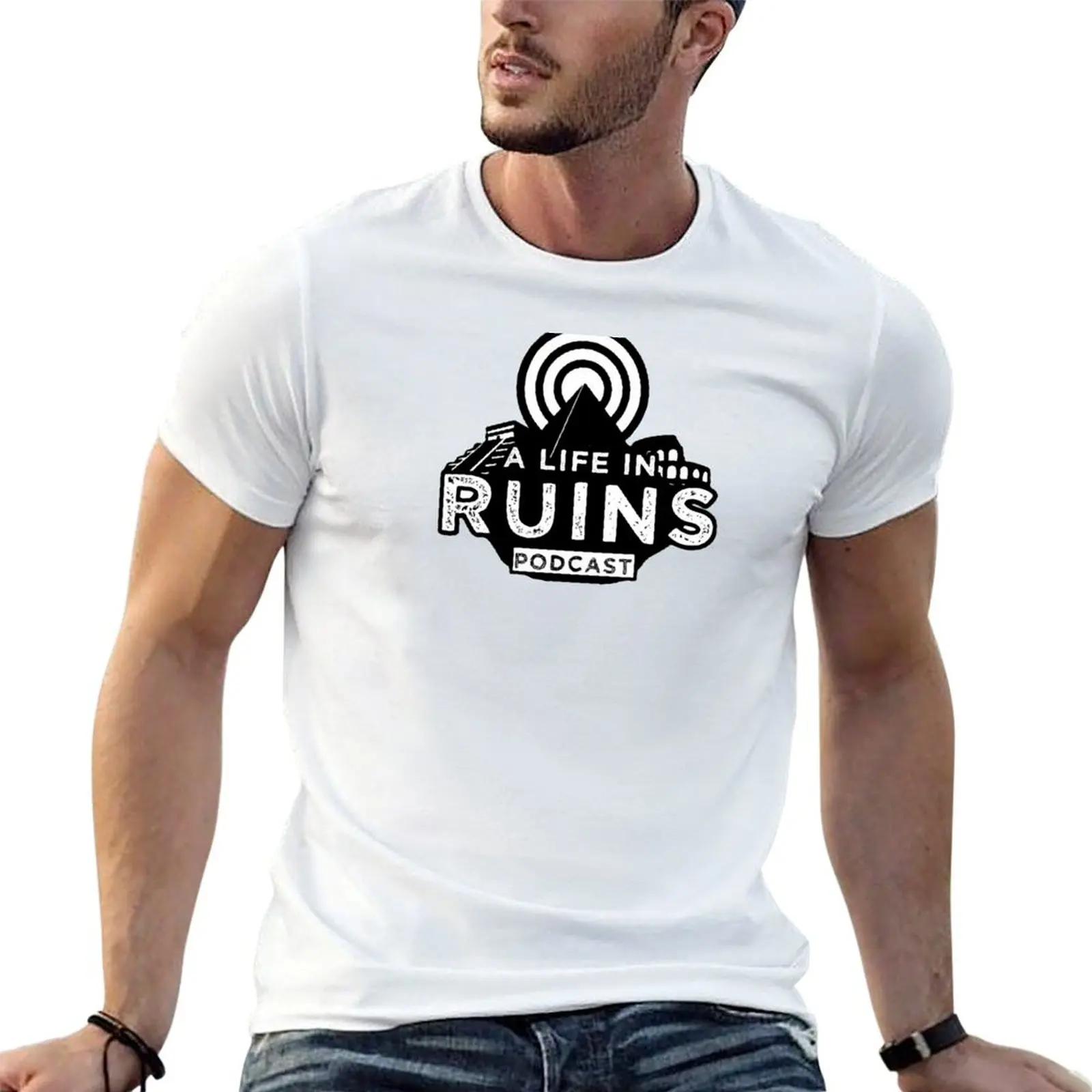 A Life in Ruins T-Shirt Simple Line Art Print Tee