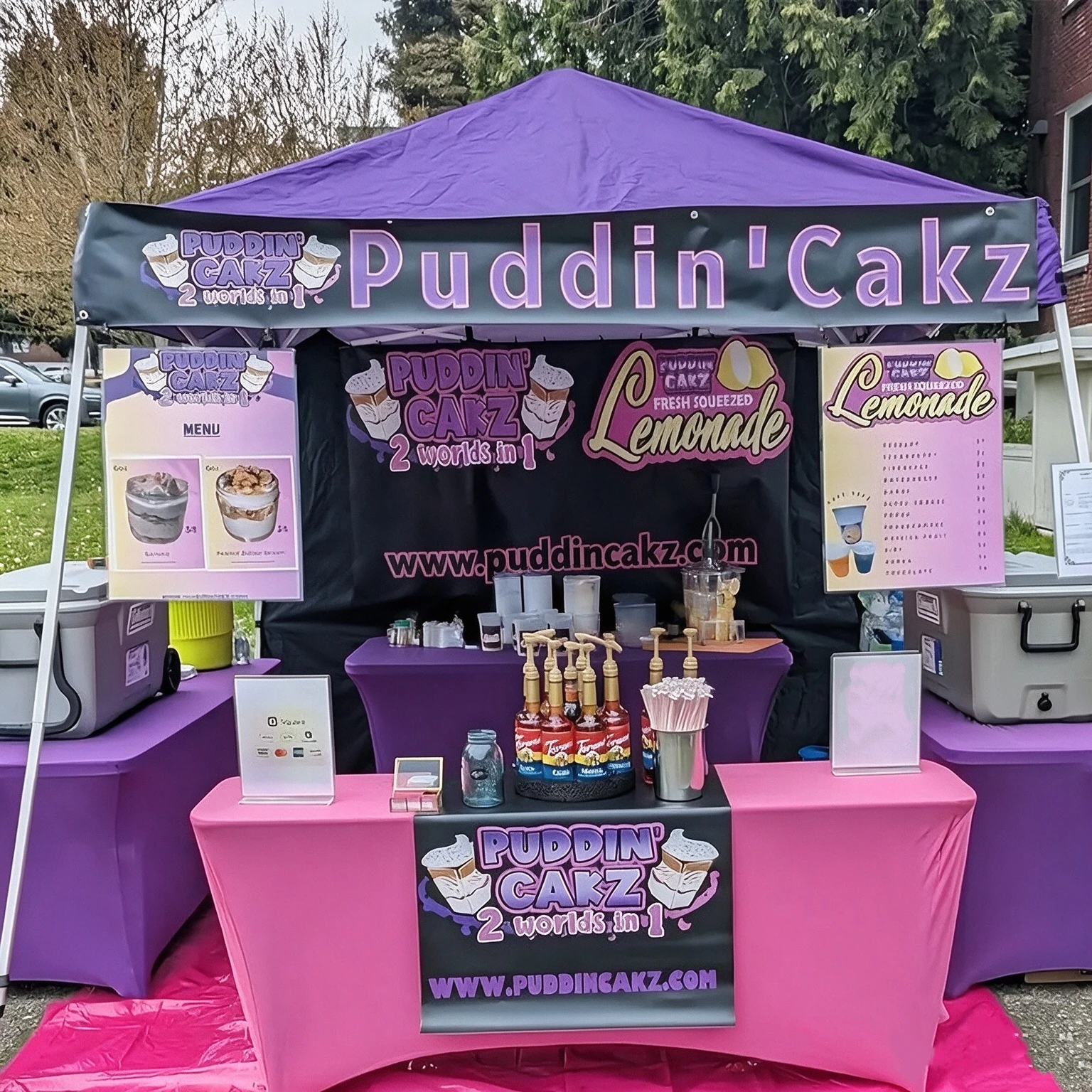 Customizable Canopy Tent Banner Table Runner Personalized and Optional Valance Add Your Brand and Logo