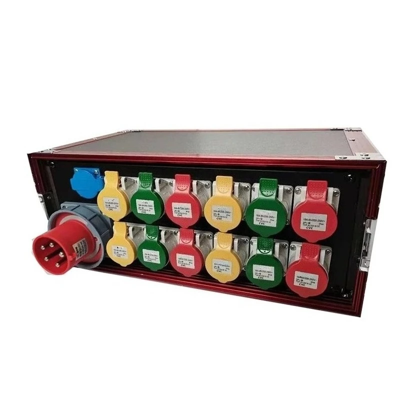 Industrial Stage Power Distribution Box, LED Screen Aviation Socket Cabinet for Stage Lighting Performance