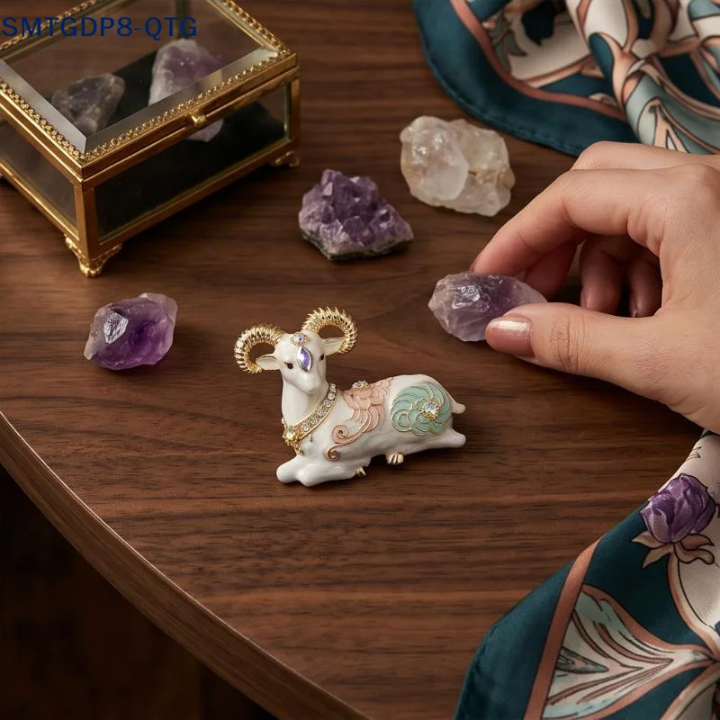 Hot Vintage Rhinestones Setting Goat Brooches For Women Unisex Year Of The Sheep Animal Brooch Pin New Year Gifts