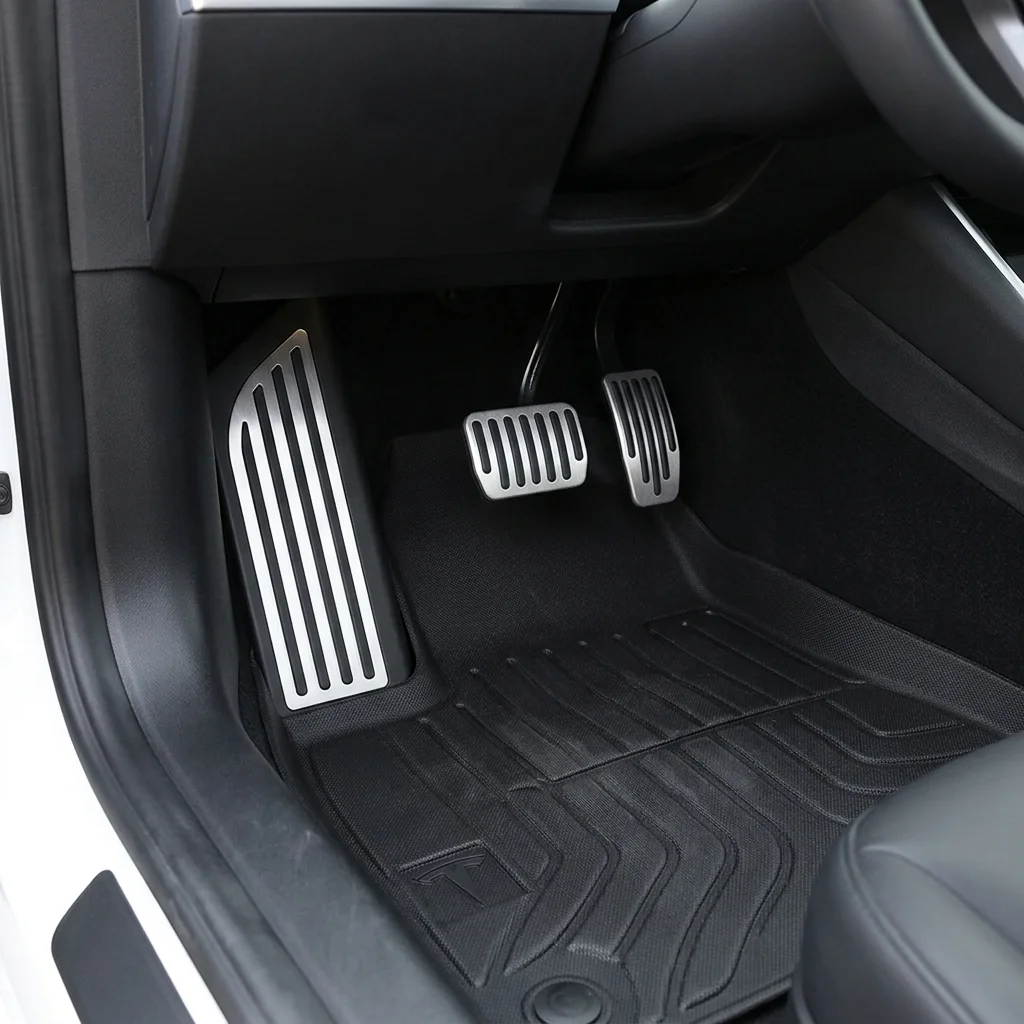 Stainless Steel Pedal Cover for Tesla Model 3 Model Y 2017-2025 Accelerator Brake Foot Rest Pedal Pads Non Slip Car Accessories